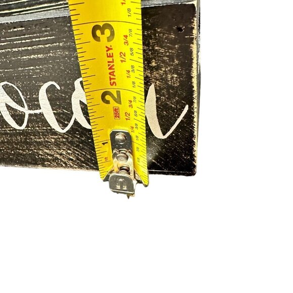 Hot Cocoa Chocolate Bar Box Storage Christmas Table Tray Decor Wood Holiday 10in - Picture 12 of 14